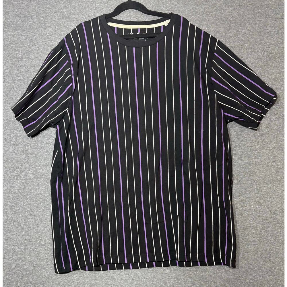 Denim & Flower Ricky Singh | Women's Striped Short Sleeve Shirt | XL